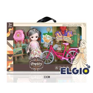 Mainan Boneka BJD Doll Set Princess Outdoor Bike