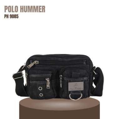 Tas Selempang Pria Banyak Kantong Grosir Eceran Original LO HUMMER - Hijau Hitam