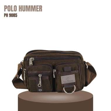 Tas Selempang Pria Banyak Kantong Grosir Eceran Original LO HUMMER - Hijau Hijau