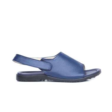 VERISH - Sandal Wanita Kulit Asli Slop Teplek - Diane 40 Navy