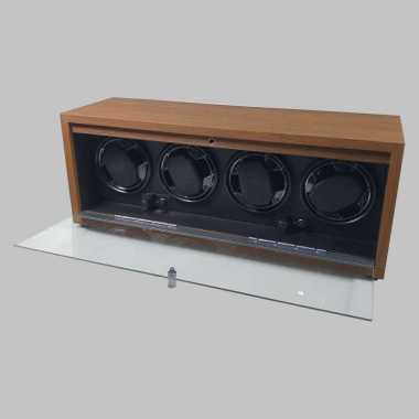 Kotak Jam Tangan Putar Otomatis Watch Winder LED 4 Slot