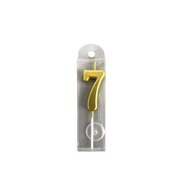 OEM SK-C1139 Lilin Angka Gold 0-9 Hiasan Kue Ultah / Lilin Ulang Tahun Emas Lilin Angka Metalik Numb