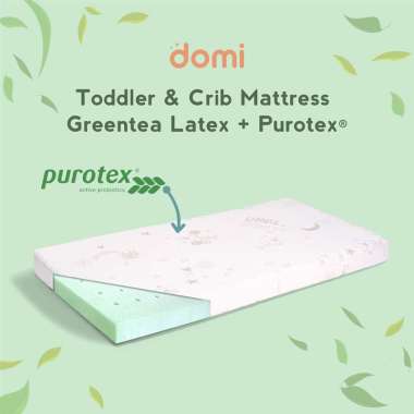 Domi Greentea Latex Toddler & Crib Mattress Purotex - Kasur Box Bayi 150 x 200