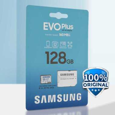 Samsung EVO Plus MicroSD U3 V30 A2 160MB/s with Adapter 128GB MB-MC128SA APC Putih