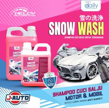 Helcy Auto Snow Wash Sampo Cuci Motor / Mobil Sabun Salju Car Shampoo 5 Liter