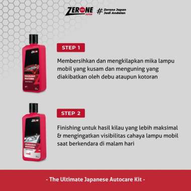 Zerone Japan Headlight Restore Pengkilap Lampu Pembersih Mika Mobil