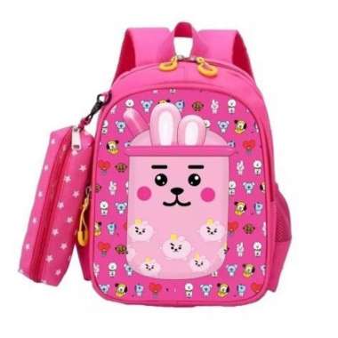 Tas Ransel Anak perempuan BOBA Free Pouch/Tas Anak sekolah TK-SD - BIRU BOBA, 30x35cm BIRU BOBA