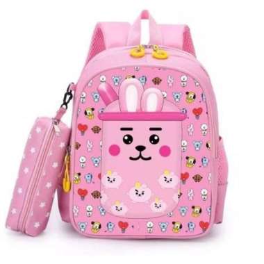 Tas Ransel Anak perempuan BOBA Free Pouch/Tas Anak sekolah TK-SD - BIRU BOBA, 30x35cm PINK BABY BOBA