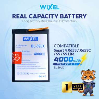 WIXEL Baterai Smart 4 X653 X653C S5 X652 X652A S5 Lite X652B BL-39LX BL39LX Batre Batrai Battery Dou