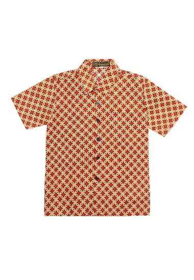 Arjuna Weda Hem Batik Anak Kawung Pesisir 51159049 - Merah L