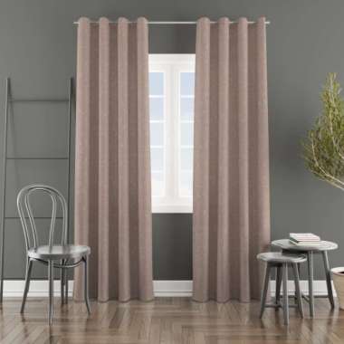 Gorden Jendela/Pintu Polos embos Cantik FREE HOOK dan TALI LP L100XT225CM Bronze