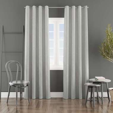 Gorden Jendela/Pintu Polos embos Cantik FREE HOOK dan TALI LP L150XT225CM White