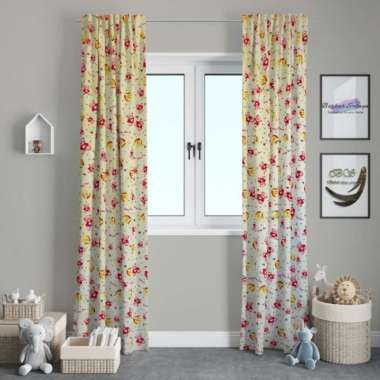 Gorden Jendela Kaca/Pintu Mewah Hordeng Gelombang Cantik FREE HOOK dan LP 120x150 Yellowbear