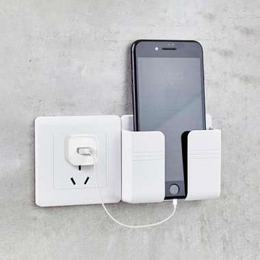 Holder HP Tempel Dinding Tempat Charger Smartphone / Remote Charge HP