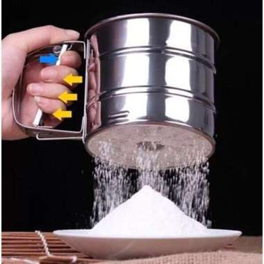 AYAKAN TEPUNG MESH SARINGAN GULA BUBUK WADAH PENYARING STAINLESS