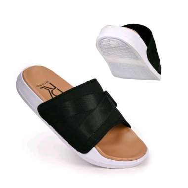 Forcas Giron Black - Sandal Slide Pria Rionz Casual Slop 41 hitam
