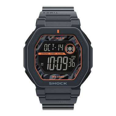 Jam Tangan Pria Timex Command Encounter TW2V93800 Digital Dial Dark Grey Resin Strap