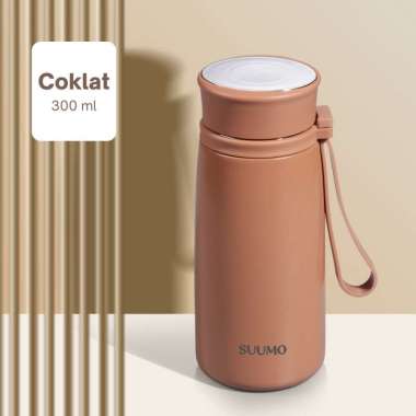 Suumo Tumbler Cangkir Termos Mini Portabel 300ml Stainless Steel 304 Coklat
