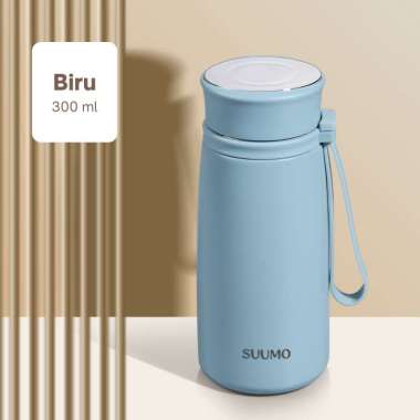 Suumo Tumbler Cangkir Termos Mini Portabel 300ml Stainless Steel 304 Biru
