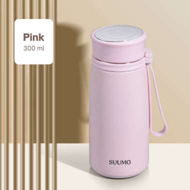 Suumo Tumbler Cangkir Termos Mini Portabel 300ml Stainless Steel 304 Pink
