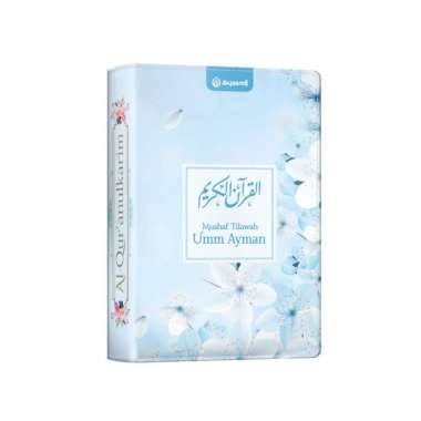 Mushaf Tilawah Umm Ayman Alquran wanita cantik terjemahan kecil resleting rainbow Biru