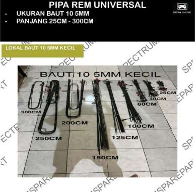PIPA REM LEDENG BAUT 10 5MM 1/2 KECIL UKURAN (40CM - 300CM) UNIVERSAL LOKAL 100CM
