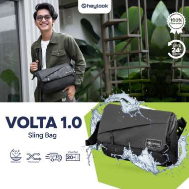 HEYLOOK Official - Sling Bag Pria VOLTA Waterproof Tas Selempang Cowok Waist Bag Water Resist Should