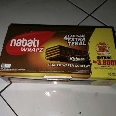 Nabati Wrapz wafer coated coklat coklat