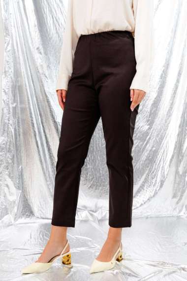 Benang Jarum - High Waist Ankle Pants - Cranberry M