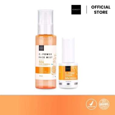 SCARLETT WHITENING C-POWER 50x Powerfull | Face Mist 100ml & C - Power Serum 15ml C-Power Face Mist