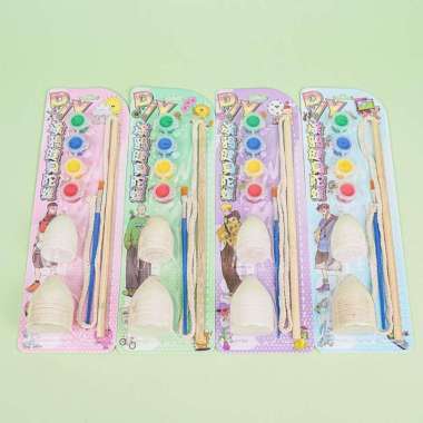 Mainan Gangsing KAyu Mainan Tradisional Gangsing DIY Coloring 223-200