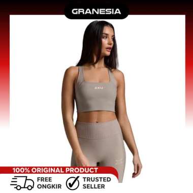 2XU Women's Ribbed Longline Bra WR7280ACM|Sport Bra Gym Wanita S