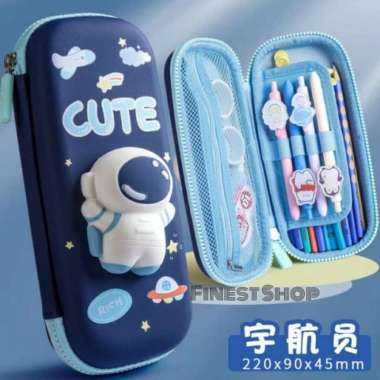 Kotak Pensil Squishy 3D Pencil Case Boneka Tempat Alat Tulis Sekolah Astronot