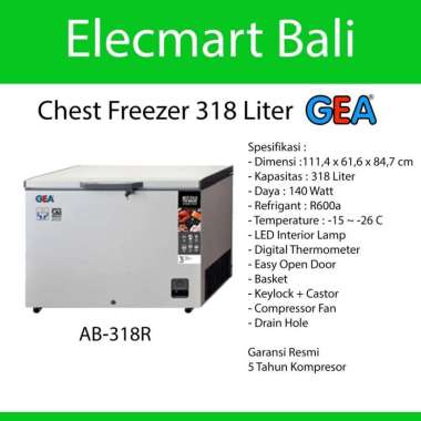 Chest Freezer 318 Liter 300 Liter Digital Thermometer GEA AB-318R