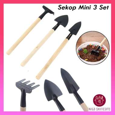 Alat Set 3 in 1 Mini Berkebun TEBAL Sekop Garpu Cangkul Taman Kebun Tanaman Garden Tools Bonsai Coco