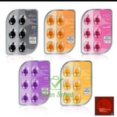 ELLIPS HAIR VITAMIN SACHET ISI 6 CAPS / VITAMIN RAMBUT / ELIPS Pink