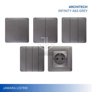 ARCHITECH INFINITY A63 SERIES STOP KONTAK SAKLAR WARNA GREY ABU ABU STOP KONTAK