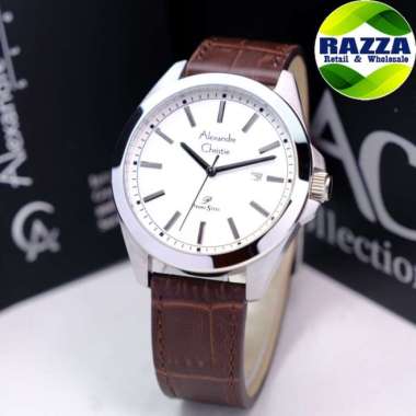 JAM TANGAN PRIA ALEXANDRE CHRISTIE AC 1015 AC1015 SILVER BROWN ORIGINAL