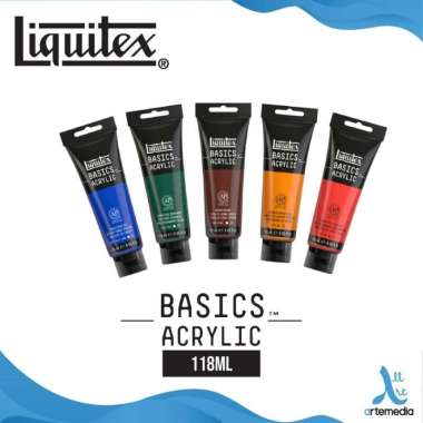 Cat Akrilik Liquitex Basics 118ml Acrylic Color Paint - 04/04 IRIDES GRAPHITE