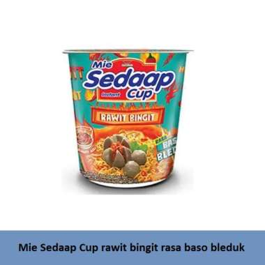 mie sedaap cup instant rawit bingit | mi sedap Baso Bleduk