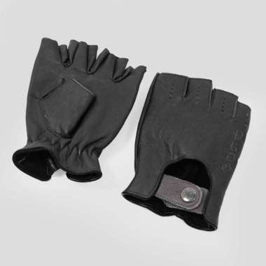 Prodigo * Sarung Tangan Kulit Makassar I Gloves Half Finger I Sarung Tangan Motor Kulit Asli HITAM 3