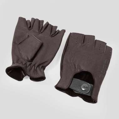 Prodigo * Sarung Tangan Kulit Makassar I Gloves Half Finger I Sarung Tangan Motor Kulit Asli COKLAT 