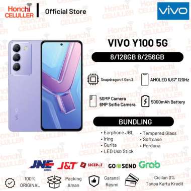 Vivo Y100 5G 8/256GB 8/128GB 80W FlashCharge + Amoled 120Hz + 50MP Wide Camera Garansi Resmi Vivo In