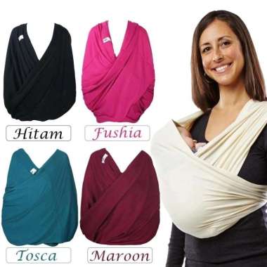 Geos Gendongan Bayi Balita Kaos M Shape 2in1 Gendong Samping & Depan Praktis Silang Instant Premium