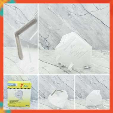 HWLB MASKER KN95 HIJAB HEADLOOP MUSLIM 4PLY DISPOSABLE PUTIH 50PCS | NON MEDIS KN95 hijab 50pcs/box