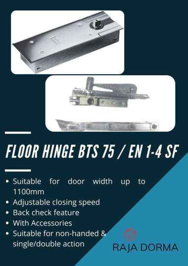 Dorma Floor Hinge BTS 75 EN 1-4 SF Dormakaba BTS75V With Accessories
