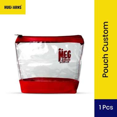 HUGeARNS - Pouch PVC Custom Mika Custom / Pouch Mika Kosmetik / Pouch Bening Custom / Pouch Custom L
