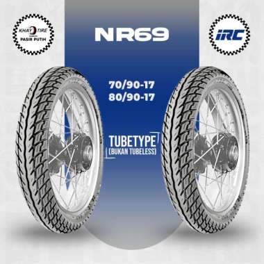 Paket Ban Motor Bebek IRC NR57M 70/90 - 80/90 Ring 17 Non Tubeless