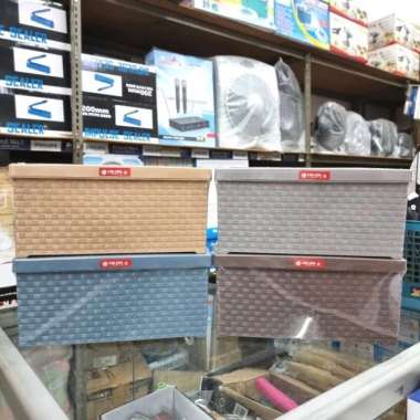 Aksesoren Dispenser Tempat Tissue Lion Star / Kotak Tisu Plastik Tebal / Wadah Tisu Rotan Modern Rua