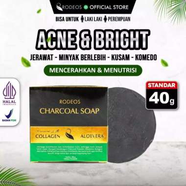 SABUN RODEOS 40GR MEN CHARCOAL SOAP Original Sabun Rodeosmen Perawatan Wajah Pria Pembersih Jerawat